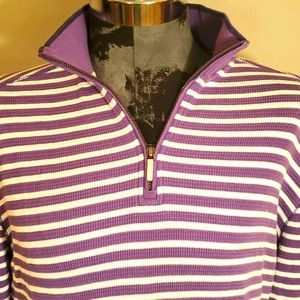 Robert Graham 1/4 Zip Classic Fit purple Pullover